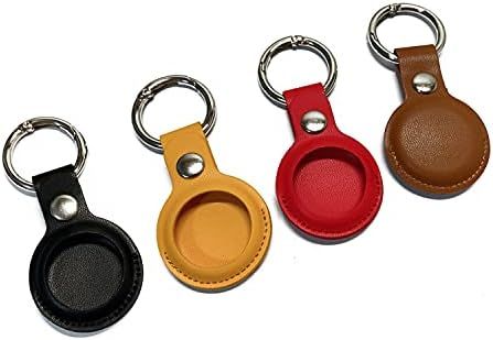 ROSTEO Air Tag Keychain (4 Pack) for Apple Airtags Holder, Protective Leather Airtags Case Tracker C | Amazon (US)