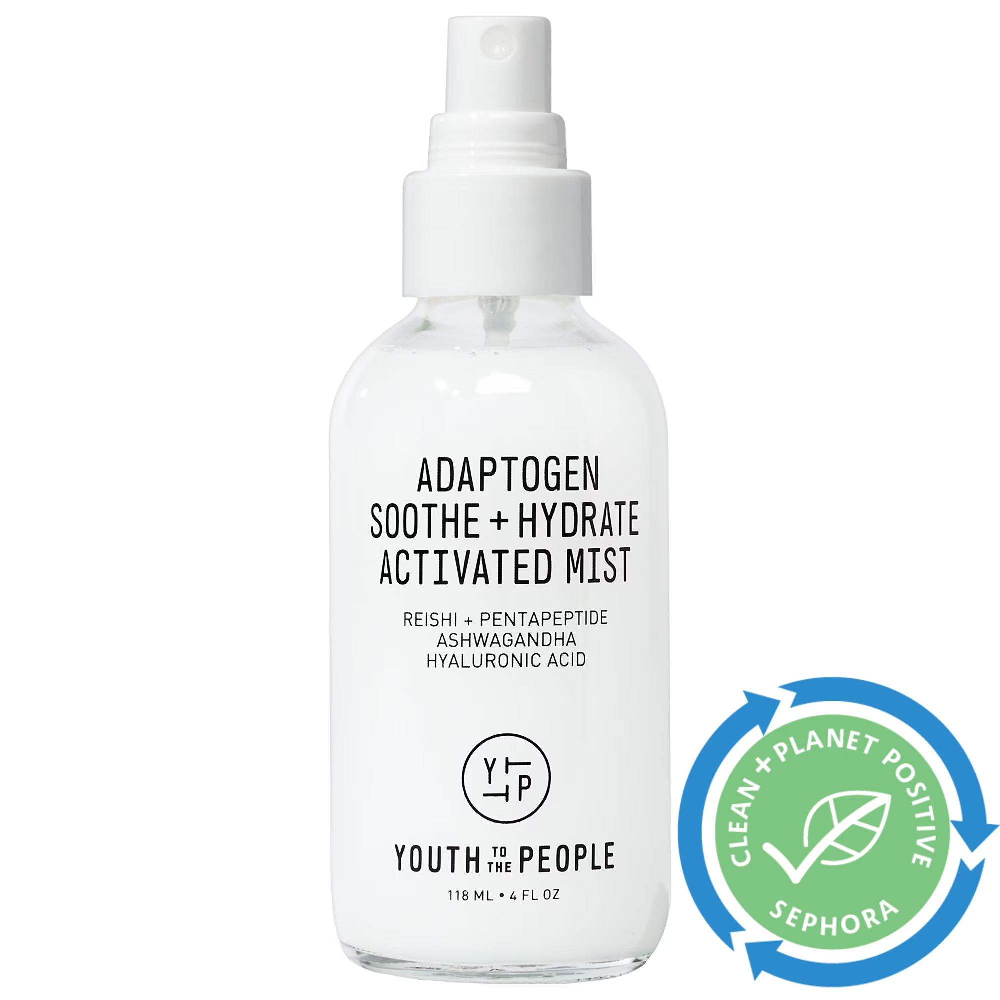 Youth To The People Adaptogen Soothe + Hydrate Activated Mist with Peptides 4 oz/ 118 mL | Sephora (US)