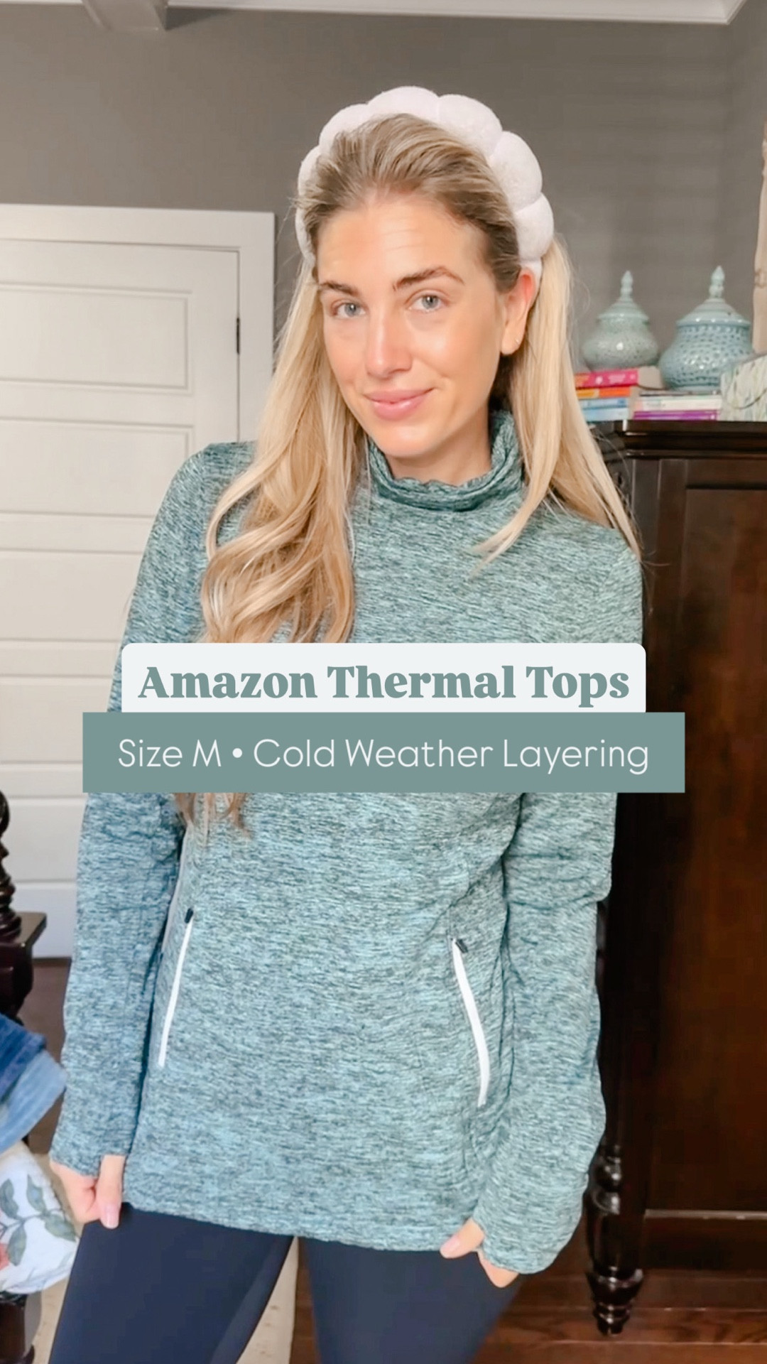 Two Amazon thermal tops I’ll be wearing on repeat this winter 🤍
I’m wearing a medium in both. The black thermal is fitted, making it perfect for layering under sweaters, jackets, and shackets. The running thermal is longer with a mock neck that pulls up over your face for added warmth and coverage.
Easy Amazon finds for cold weather outfits, winter layering, and everyday mom life.

#LTKootd #LTKFindsUnder50 #LTKfitnessgoals
