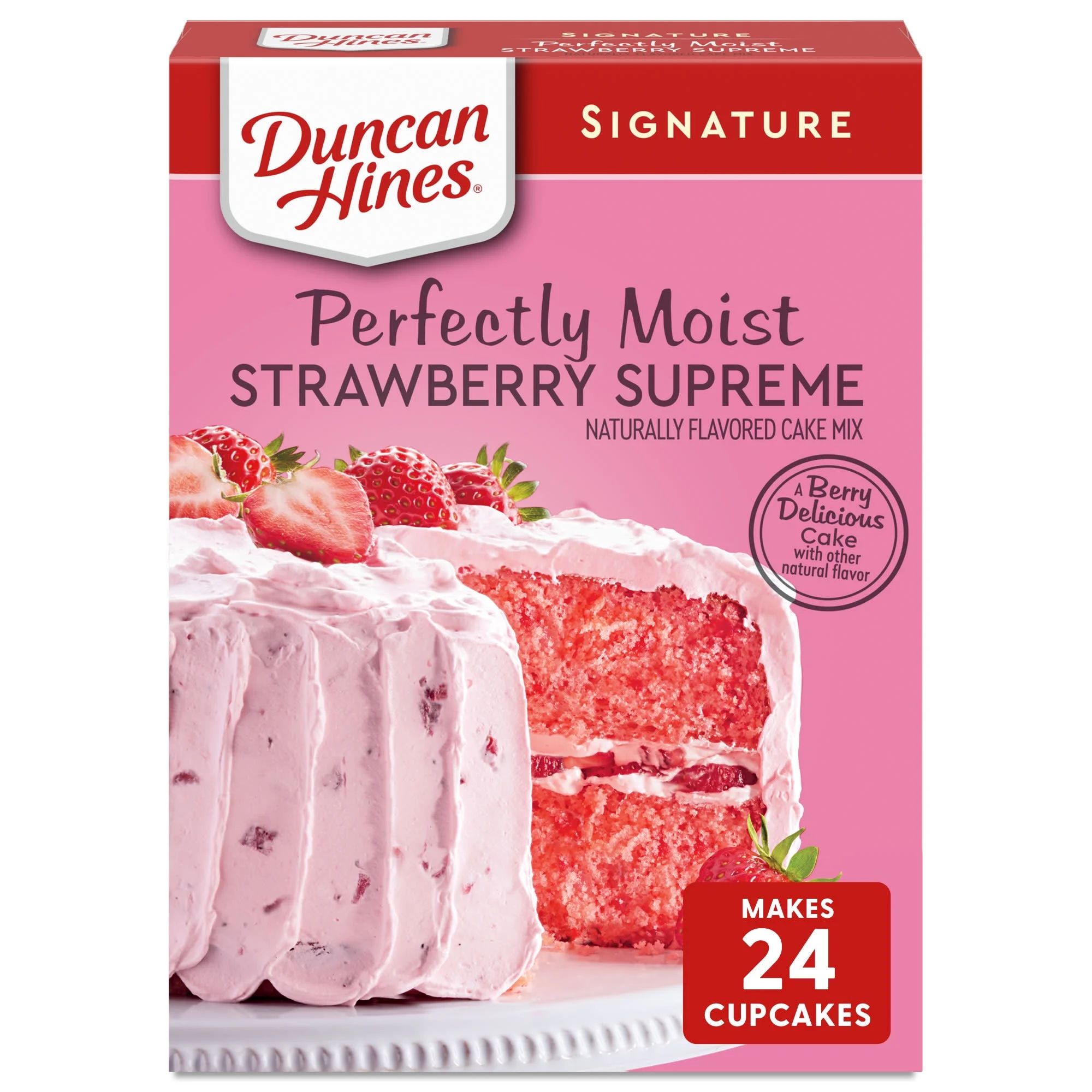 Duncan Hines Signature Perfectly Moist Strawberry Cake Mix, 15.25 oz | Walmart (US)