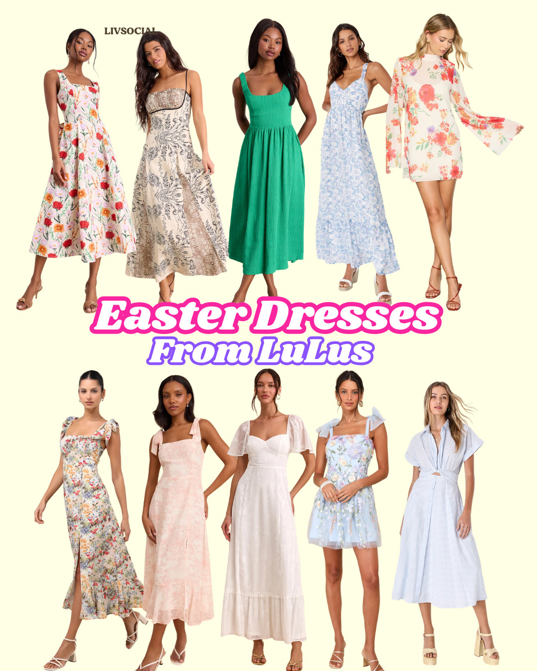 Easter Dresses from Lulus 

#florals #easteroutfit #floraloutfit #floraldress #easterdress #springoutfit  

 #LTKSpringSale #LTKSeasonal