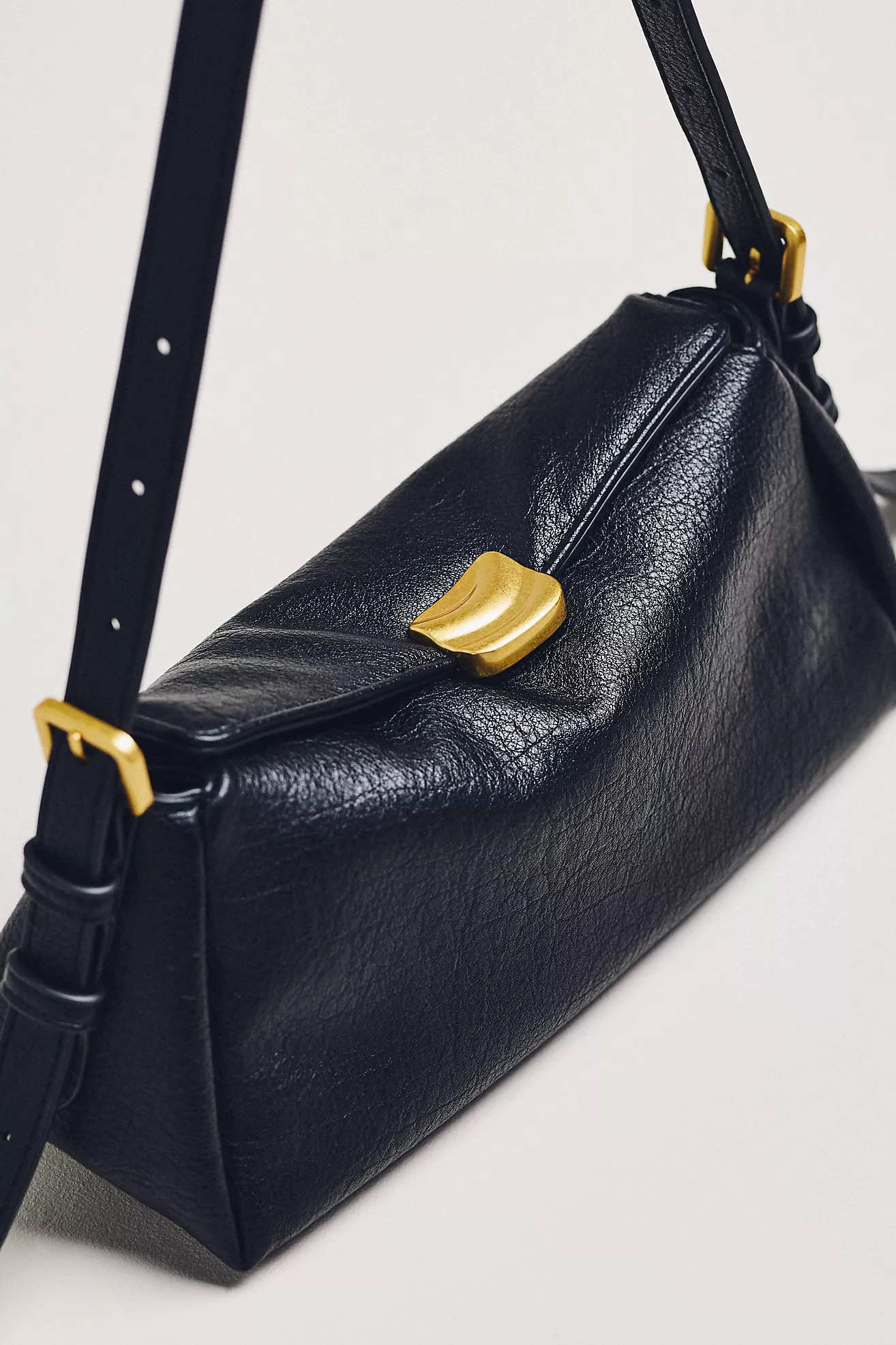 Slouchy Faux Leather Shoulder Bag | Anthropologie (US)