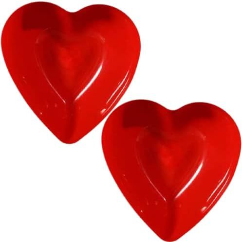 EBK Red Valentine Heart-Shaped Deep Bowl Candies Cookies and Chips Holder Great for Parties and S... | Amazon (US)