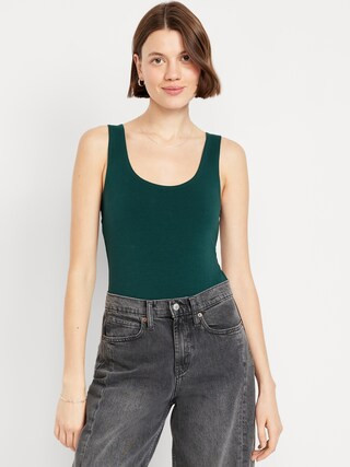 Double-Layer Scoop-Neck Bodysuit | Old Navy (US)