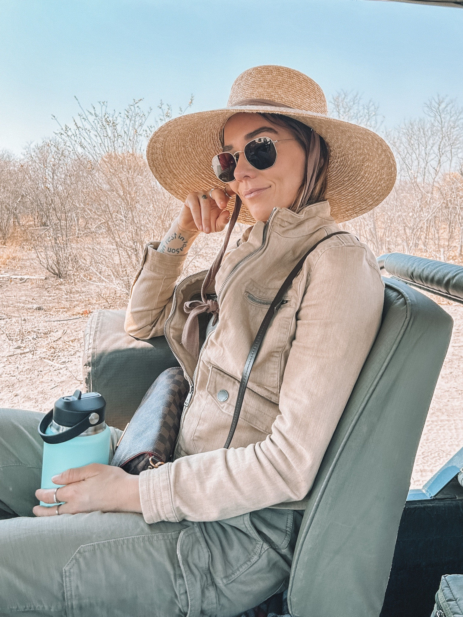 Proof that your safari gear can be functional & chic thanks to utility jackets and sleek accessories like Ray Bans & Lack of Color sun hats 🥹
Jacket is vintage Ralph Lauren denim, so I linked other good options for ya 🫶

#LTKtravel #LTKstyletip #LTKHoliday