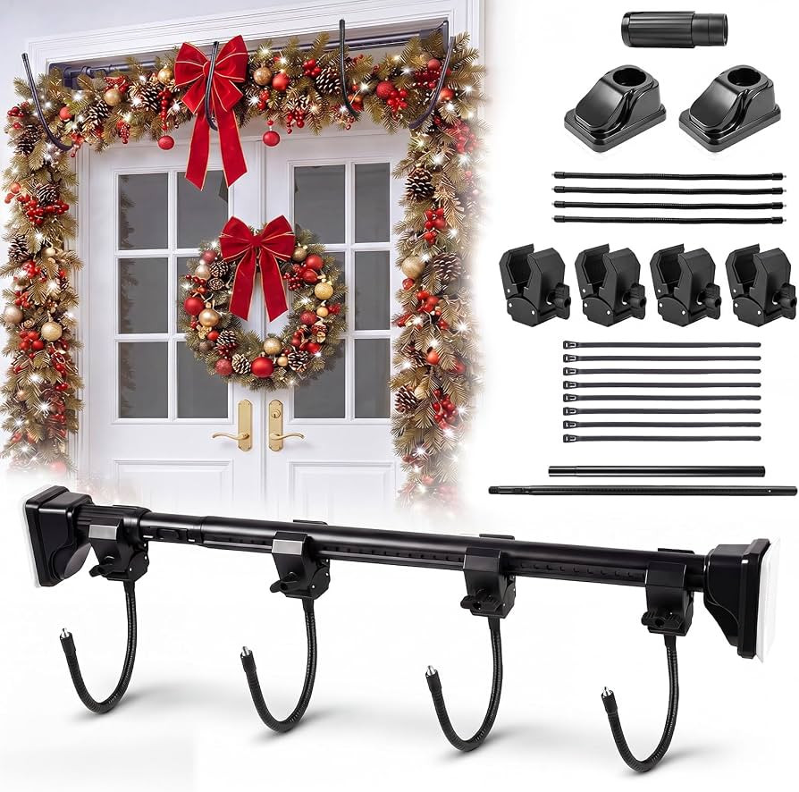 Christmas Garland Hanger for Front Door, Adjustable 39.4''-86.6'' | Amazon (US)
