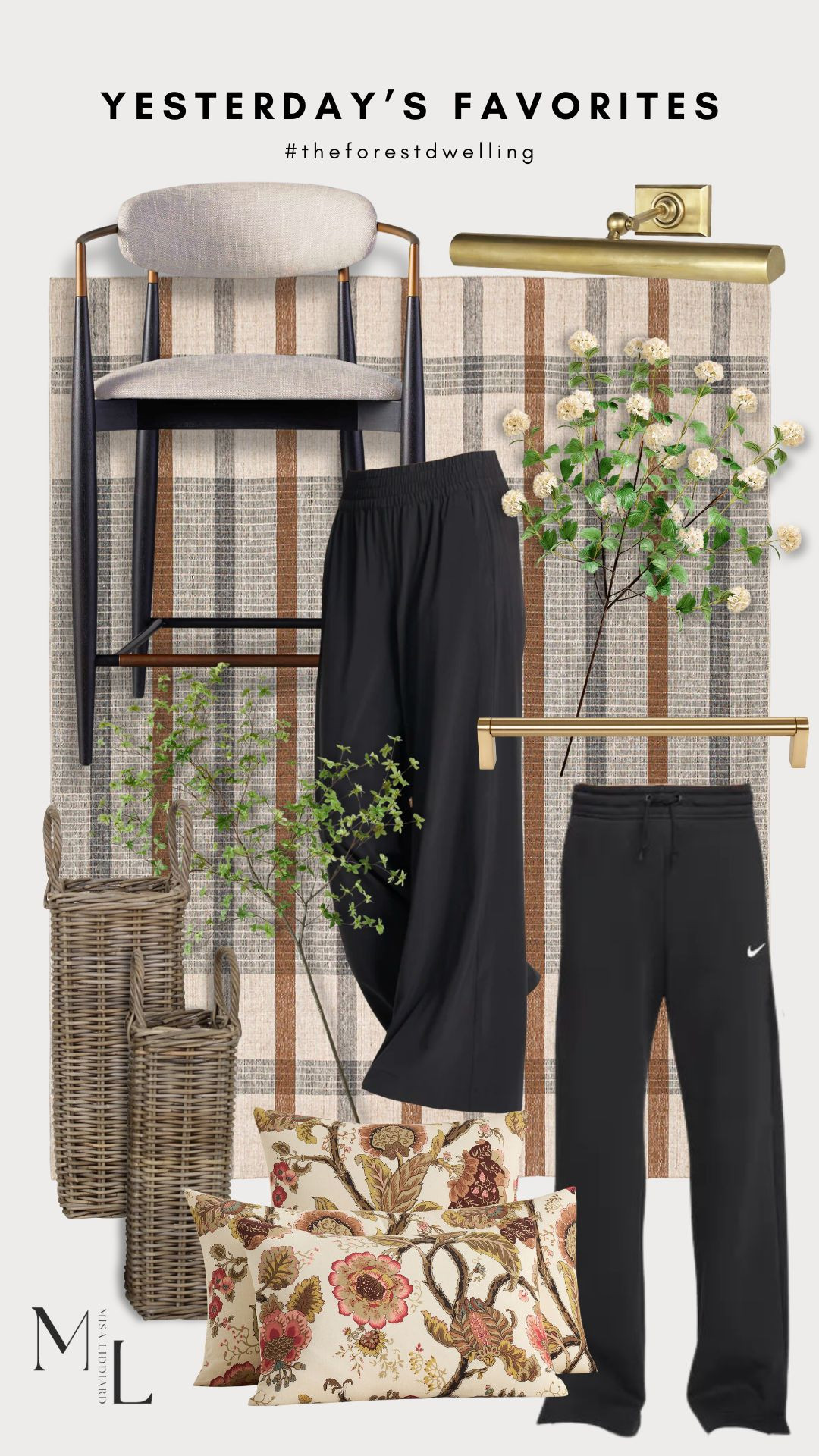 Yesterday's faves! Loving all of the spring florals. Such an easy way to refresh your space. These are two of my go-to pants. The Villa wideleg can look more elevated depending how you style them. The Phoenix sweats are the perfect high waisted fit. Obsessed with these rattan baskets. 

 #LTKdayinmylife #LTKSeasonal #LTKHome