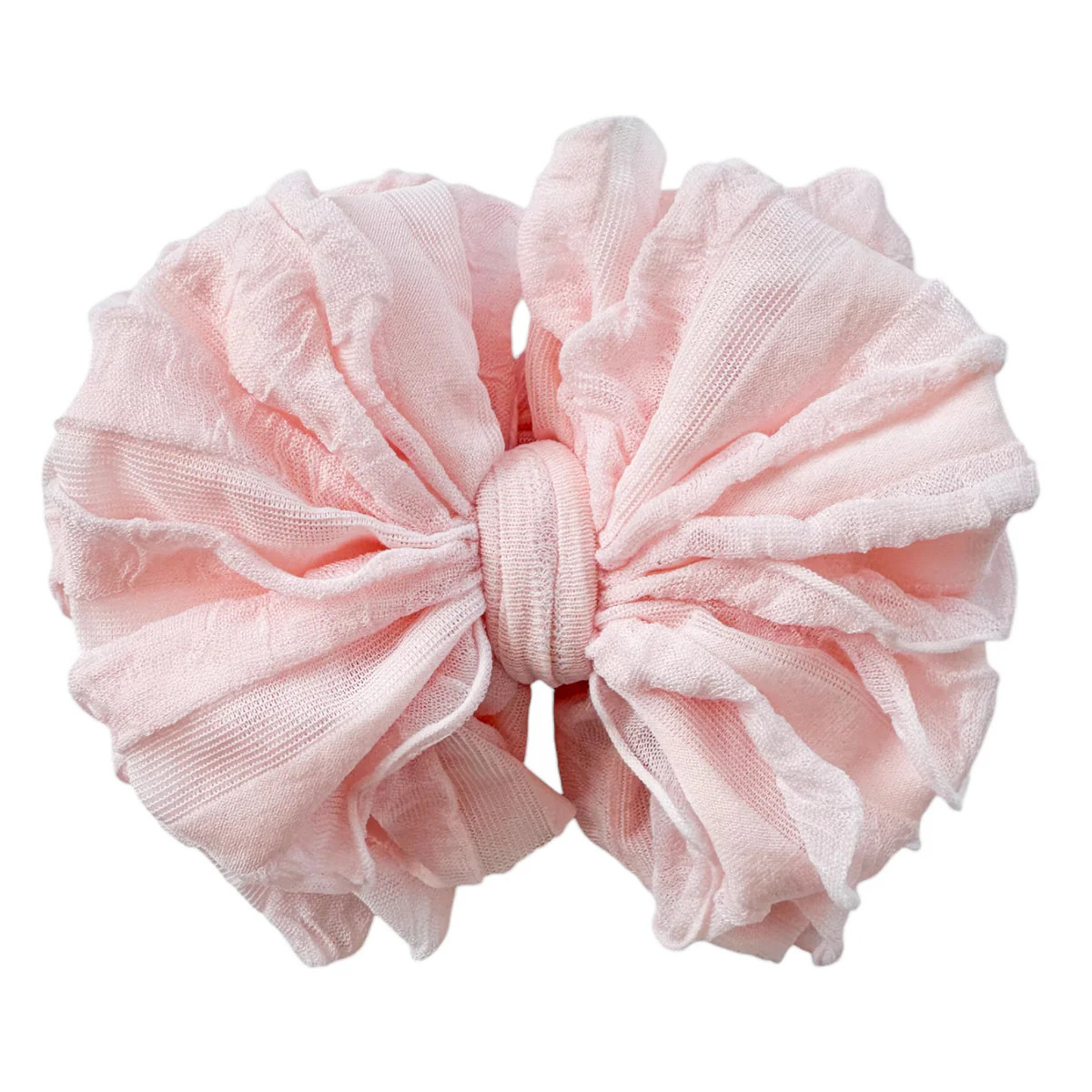 Ballet Pink Mini Ruffled Baby Headband Bow | Rockin Royalty
