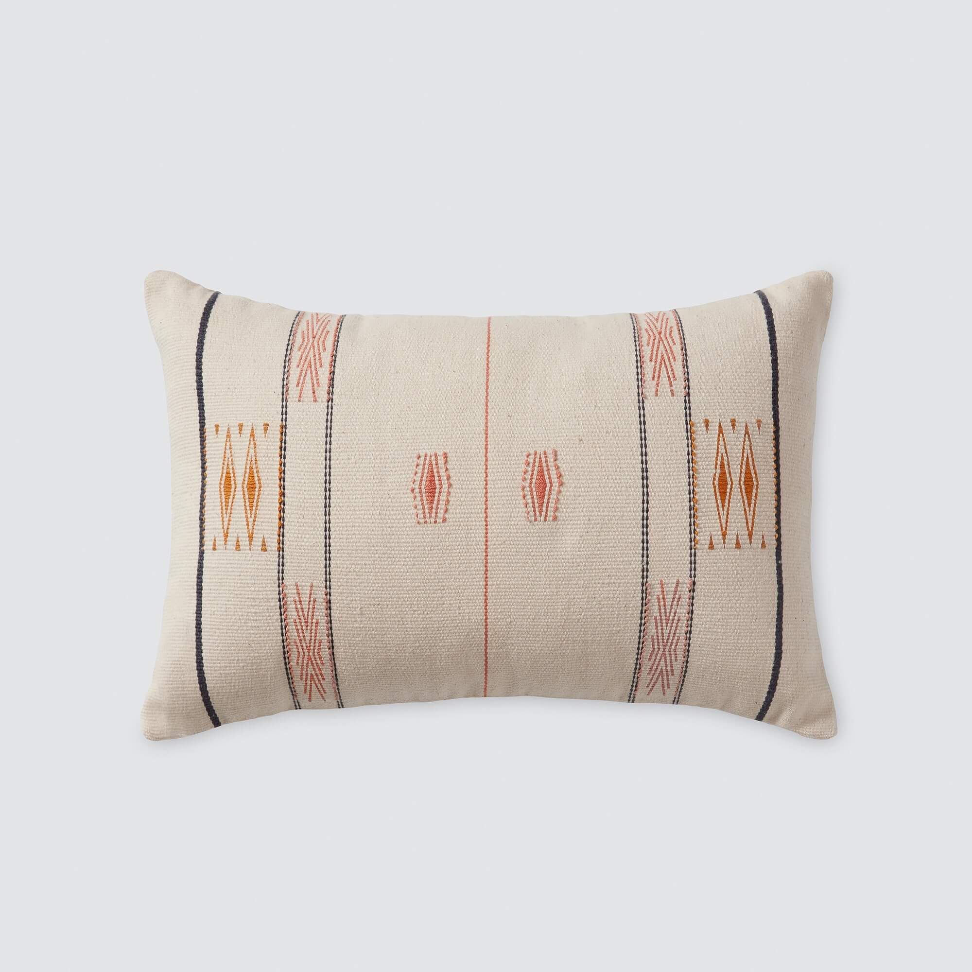 Sumi Blush Lumbar Pillow | Modern Design Handcrafted in India   – The Citizenry | The Citizenry