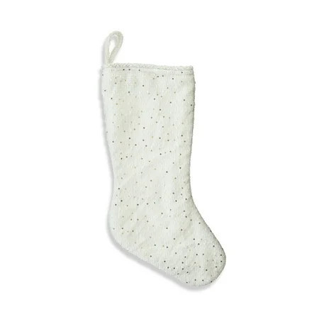 My Texas House White Sequin Stocking, 20 inch | Walmart (US)