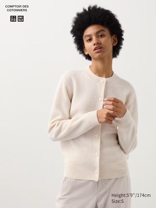 Lammwolle Strickjacke (Rundhals) | UNIQLO (DE)