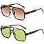 Breaksun Retro Aviator Sunglasses for Women Men Trendy Classic 70s Square Aviator Sun Glasses Vin... | Amazon (US)