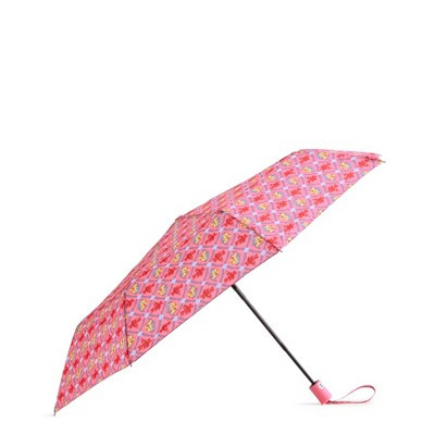 Vera Bradley Women's Outlet Disney Essential Umbrella Ariel's Pink Lagoon Ditsy | Target