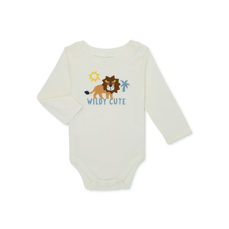 Garanimals Baby Boys Graphic Print Bodysuit with Long Sleeves, Sizes 0-24 Months | Walmart (US)
