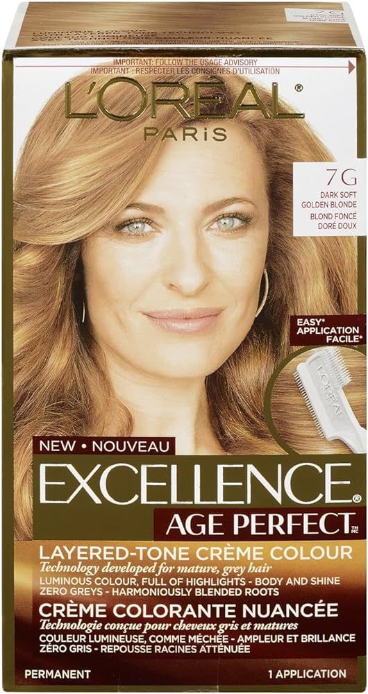 L'Oreal Paris Age Perfect Permanent Hair Color, 7G Dark Natural Golden Blonde, 1 kit | Amazon (US)
