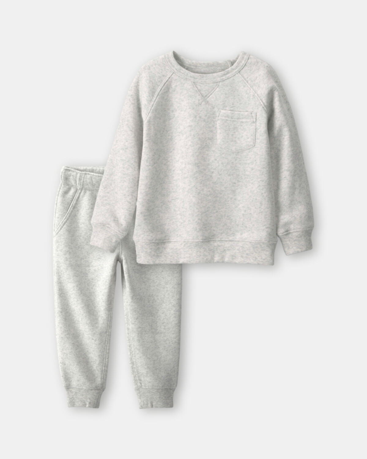 Toddler Boy Fleece Pullover Sweatshirt & Joggers Set - Grey | Carter's Inc