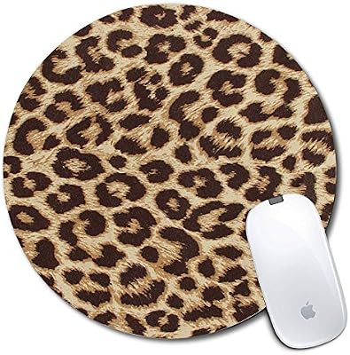 Personalized Round Mouse Pad, Printed Leopard Pattern, Non-Slip Rubber Comfortable Customized Com... | Amazon (US)