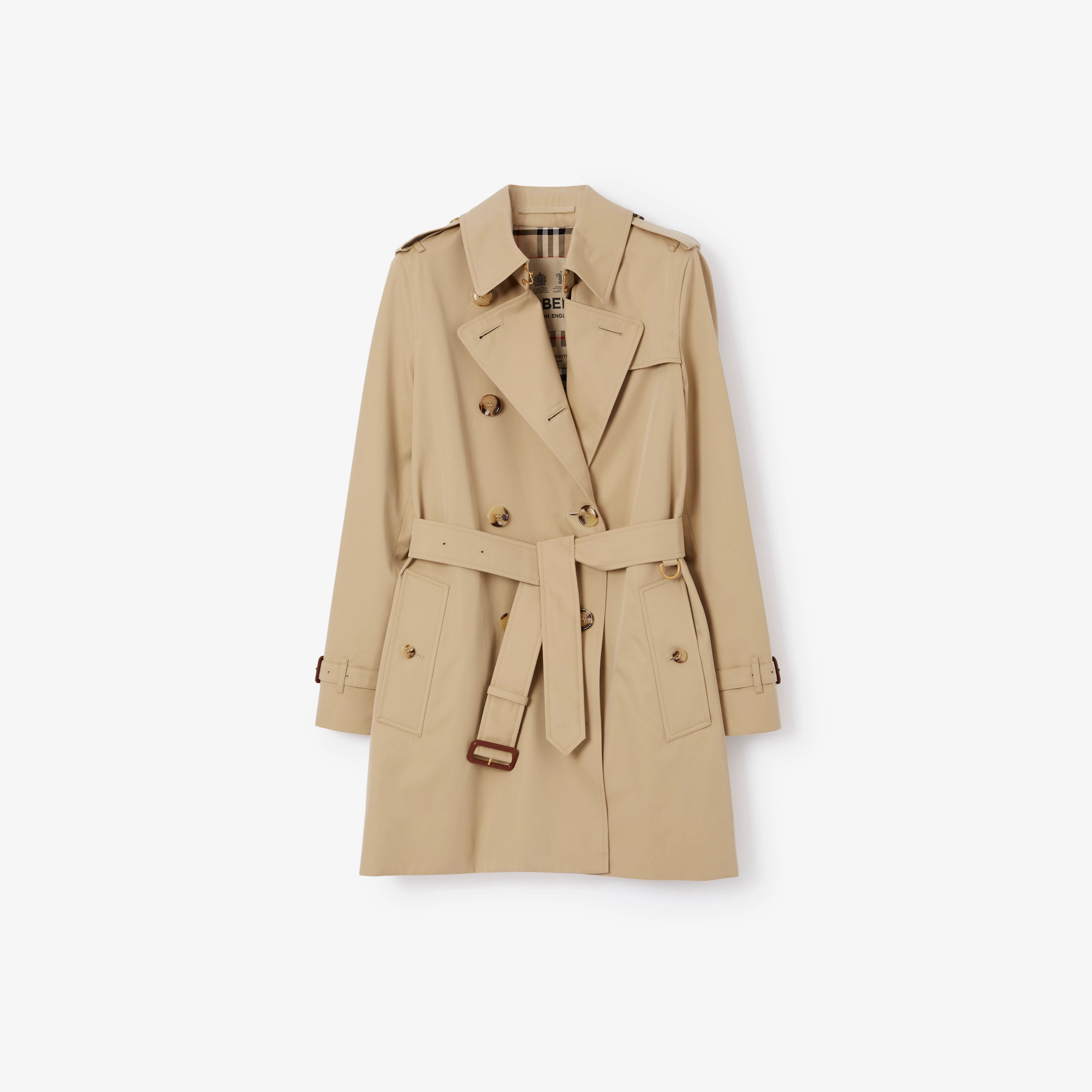 Short Kensington Heritage Trench Coat in Honey - Women | Burberry® Official | Burberry (US)