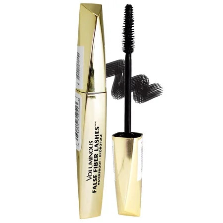 L'Oreal Paris Voluminous False Fiber Lashes Waterproof Mascara, Blackest Black, 0.35 fl. oz., ONLY A | Walmart (US)