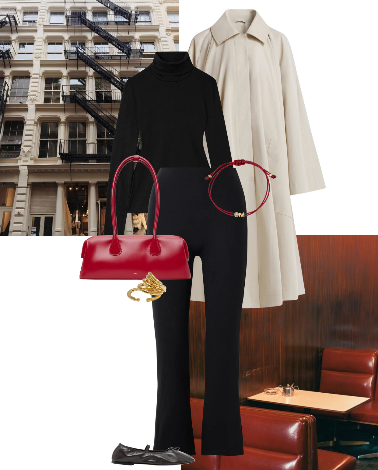 The Perfect Trench Coat + A Pop of Red 

| Ballet Flats | Black Trousers | Cord Bracelet | Ear Cuff 

 #LTKuk #LTKsummer #LTKeurope