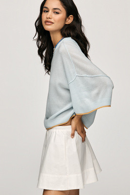 The Goldie Crew-Neck Cashmere Sweater | Anthropologie (US)