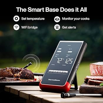 Wireless Bluetooth Smart Meat Thermometer: Standalone Base, WiFi Unlimited Range, 6 Sensors with ... | Amazon (US)