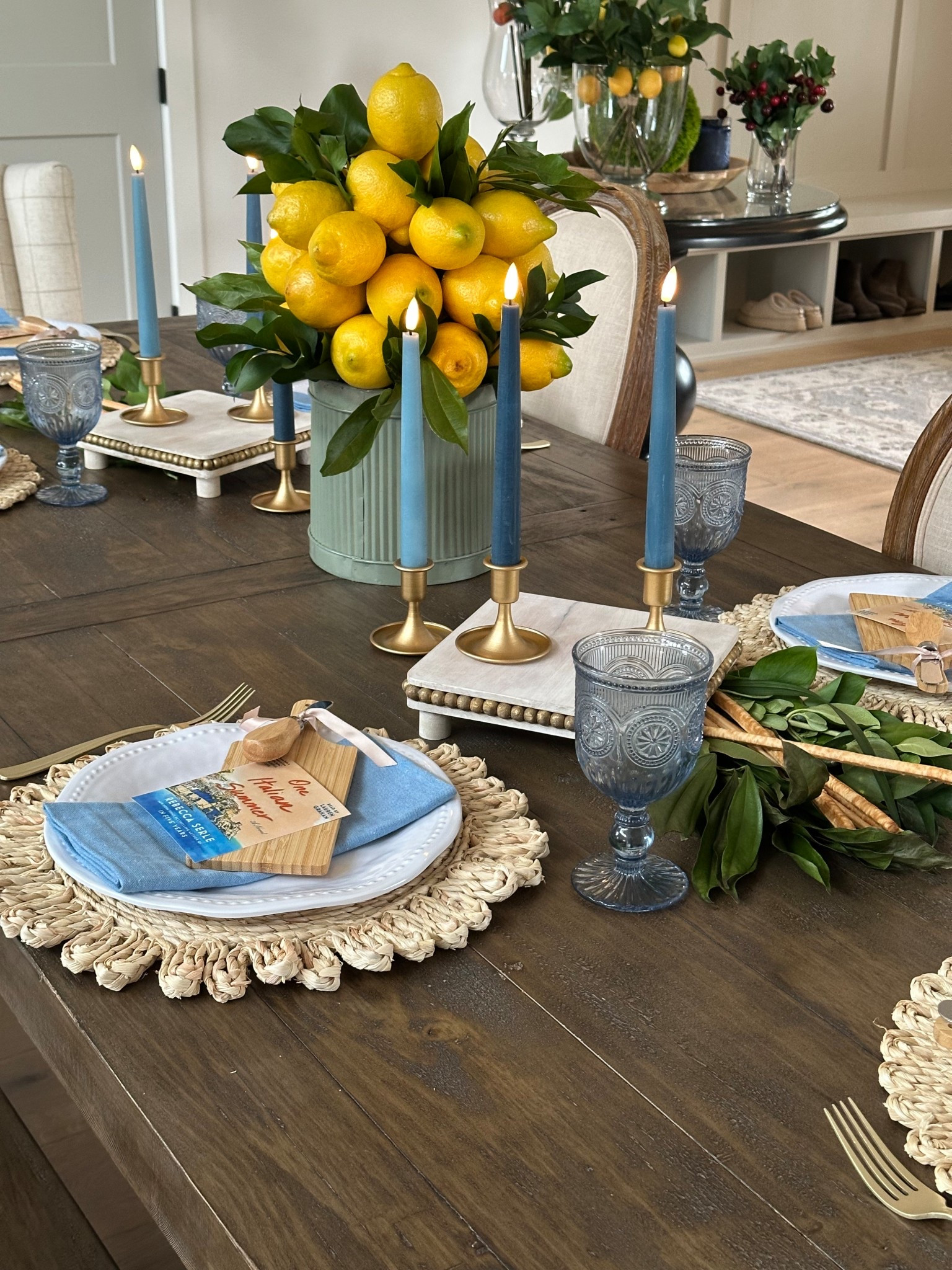 Al Fresco Dining 🍋 
I love setting our table for entertaining 🍽️ Eating together is way more than just swallowing food, take time to have conversation + connect 🤍

#LTKStyleTip #LTKFamily #LTKHome