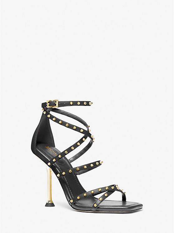 Imani Studded Leather Sandal | Michael Kors US