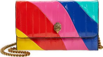 Kurt Geiger London Rainbow Stripe Leather Chain Wallet | Nordstrom | Nordstrom