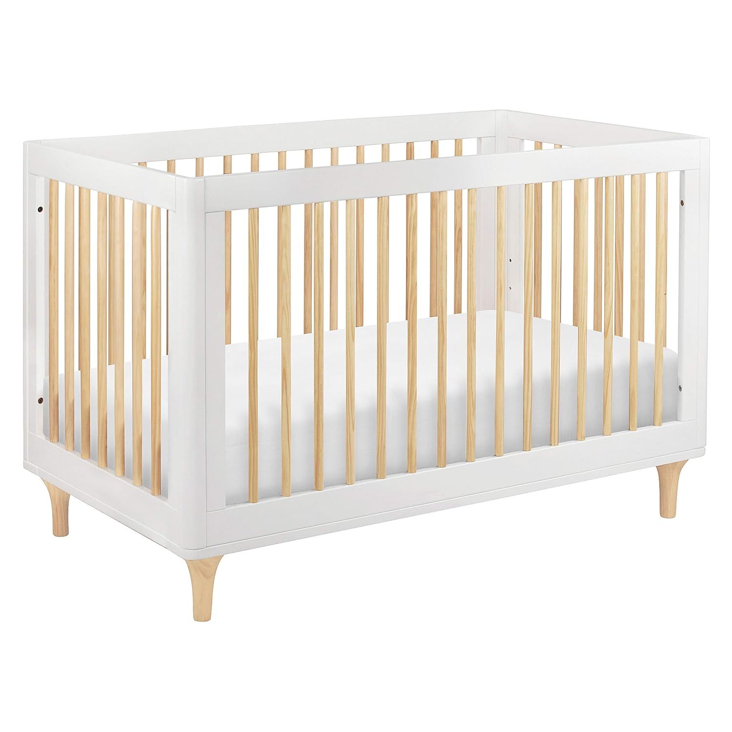 Babyletto Lolly 3-in-1 Convertible Crib with Toddler Bed Conversion Kit in White/Natural, Greengu... | Amazon (US)