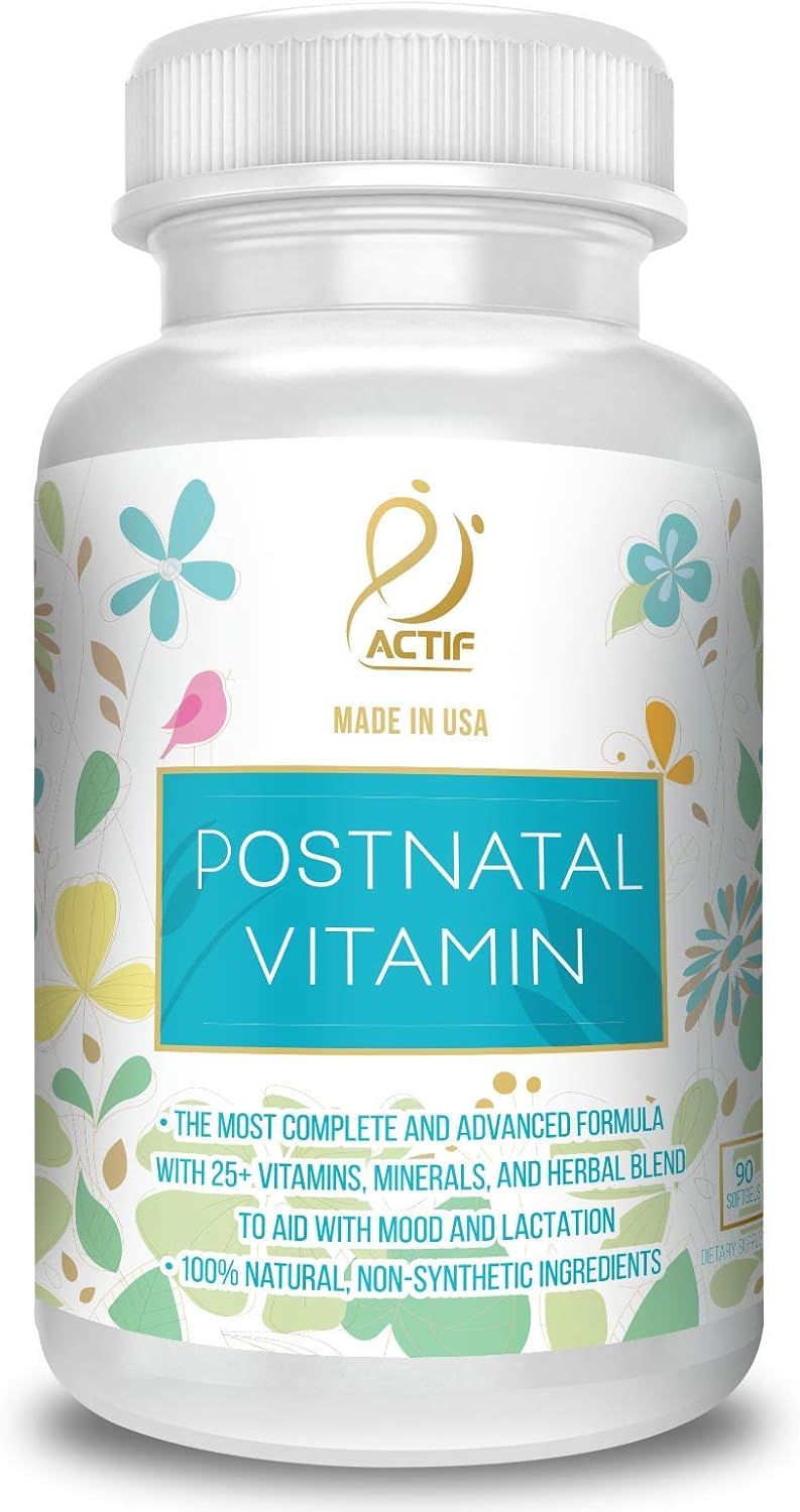 Actif Organic Postnatal Vitamin with 25+ Organic Vitamins and Organic Herbs, Nursing and Lactatio... | Amazon (US)