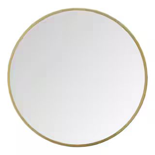 Stratton Home Decor Medium Round Gold Casual Mirror (28 in. H x 28 in. W)-S23820 - The Home Depot | The Home Depot