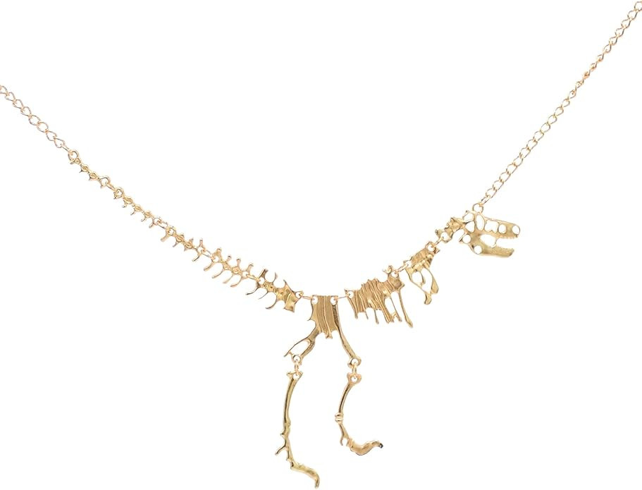 idealway Dinosaur Skeleton Tyrannosaurus Necklace Pendant Animal Short Choker for Women Gift | Amazon (US)