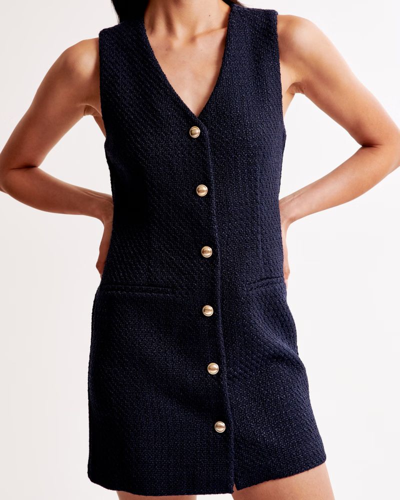 The A&F Mara Tweed Vest Mini Dress | Abercrombie & Fitch (US)