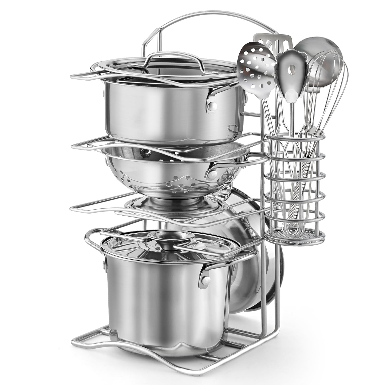 Juego de 12 ollas y sartenes de gran tamaño para niños, juego de cocina de barro, juego de coci... | Amazon (US)