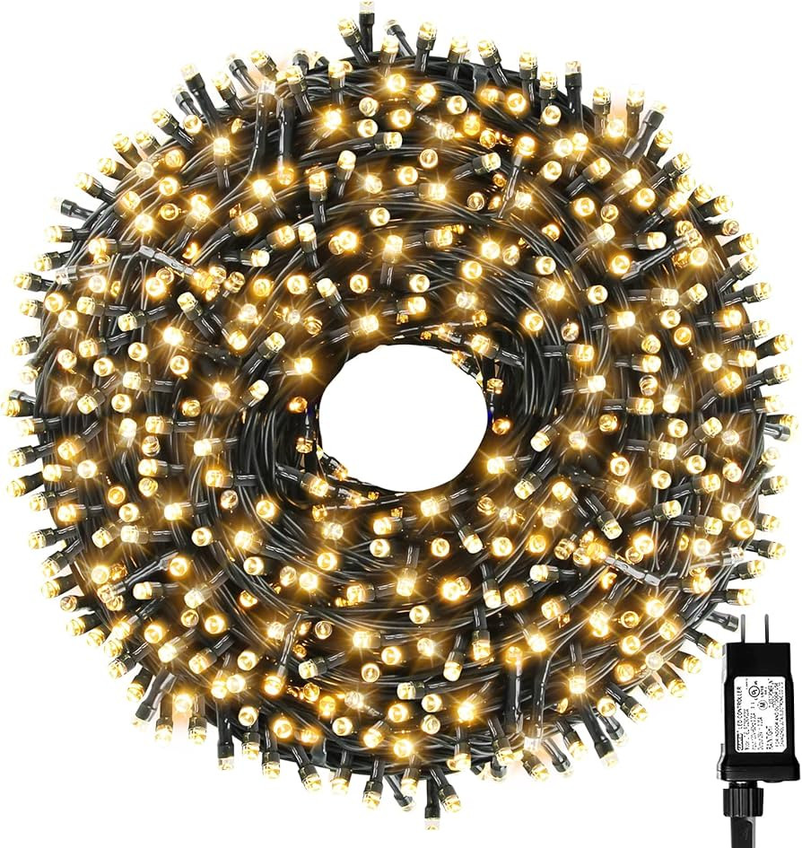 Tcamp 105FT 300LEDs Christmas Tree Lights Outdoor Indoor String Lights End to End Plug, 8 Modes W... | Amazon (CA)