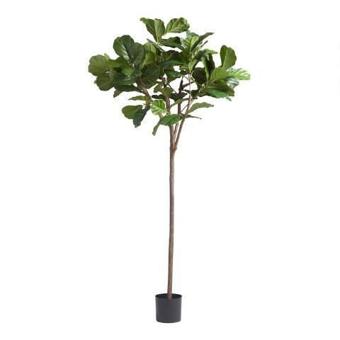 6 Foot Faux Fiddle Leaf Fig Tree | World Market