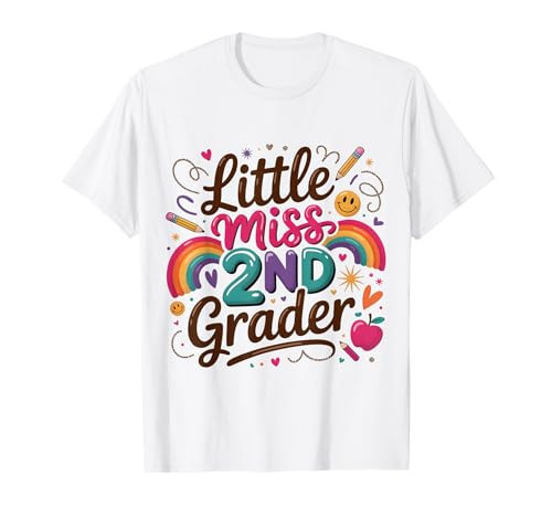 Little Miss 2nd Grade First Day of Second Grade Cute Girls T-Shirt | Amazon (US)