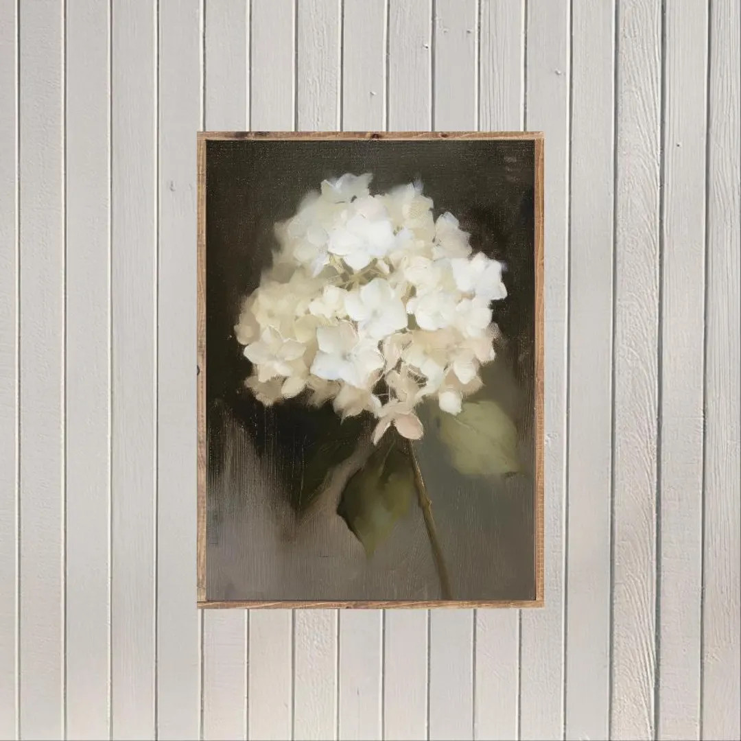 Hydrangea Canvas Printed Sign - Etsy | Etsy (US)