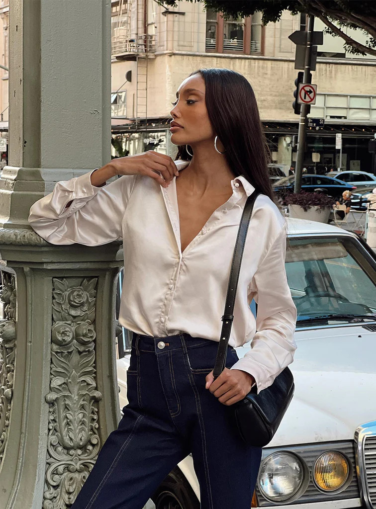 Vintage Vibes Shirt Champagne | Princess Polly US