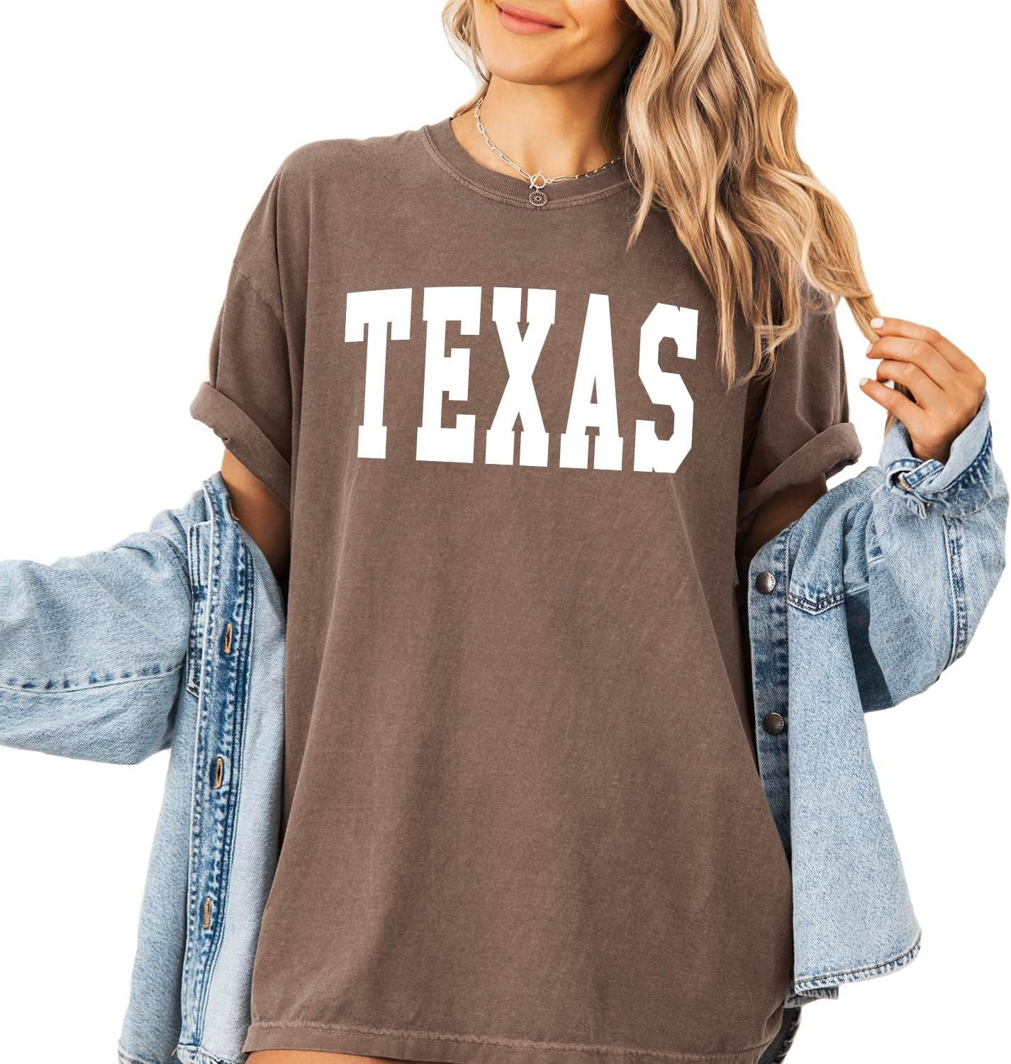 Texas Shirt Women Graphic Short Sleeve Tee State Pride Bold Letter Relaxed Fit Cowgirl Gift Top | Amazon (US)