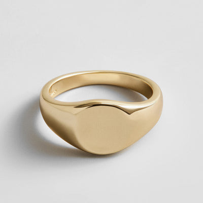 Penelope Signet Ring - Gold - 3 | BaubleBar