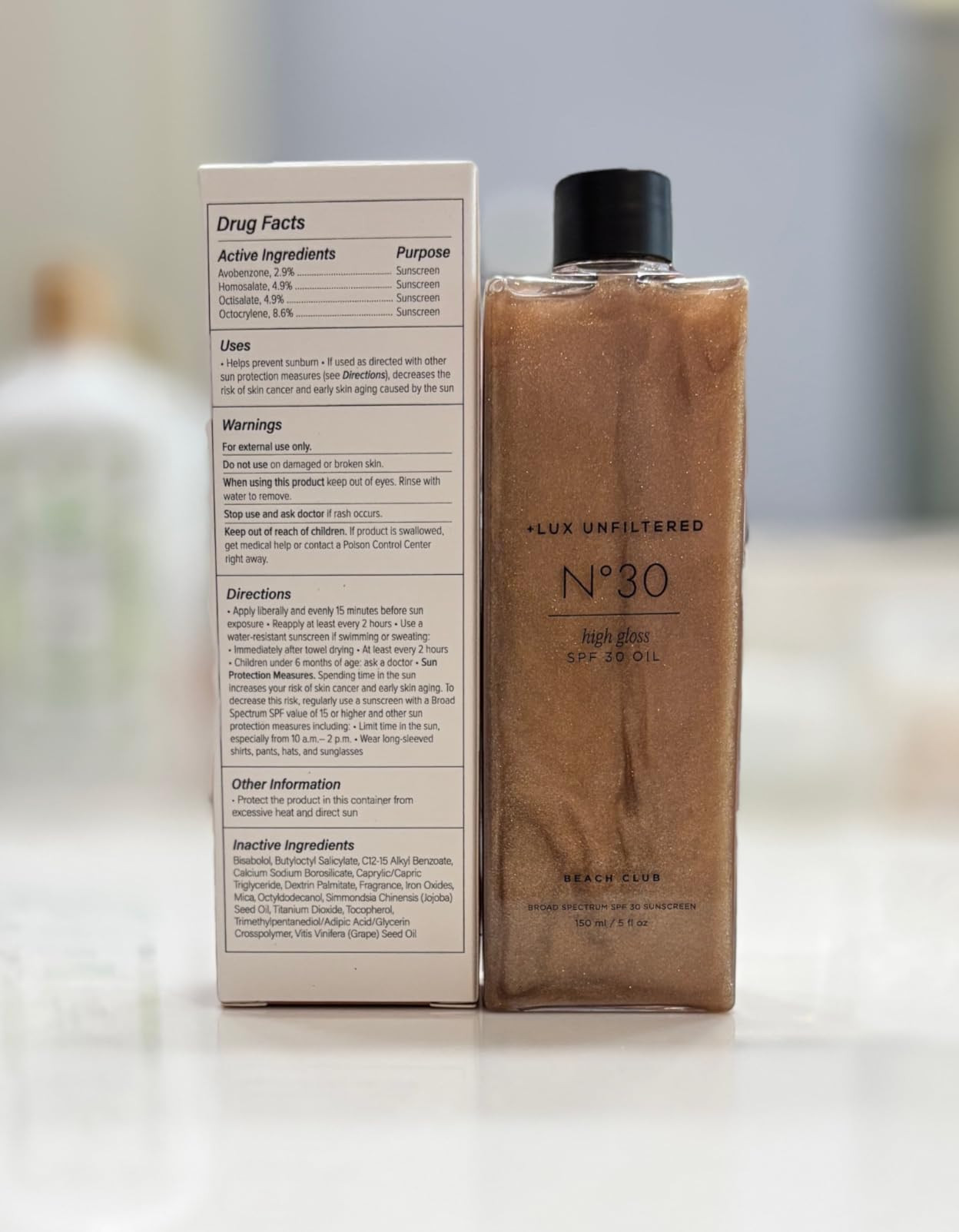 +Lux Unfiltered High Gloss N\u00b030 Shimmer Body Oil with SPF 30 - Instant Bronze Shimmering Bod... | Amazon (US)