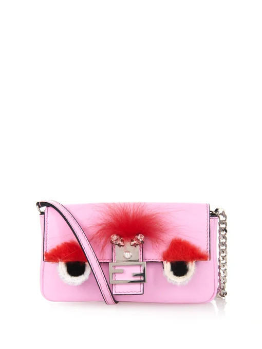 Micro Baguette fur-embellished cross-body bag | Matches (UK)