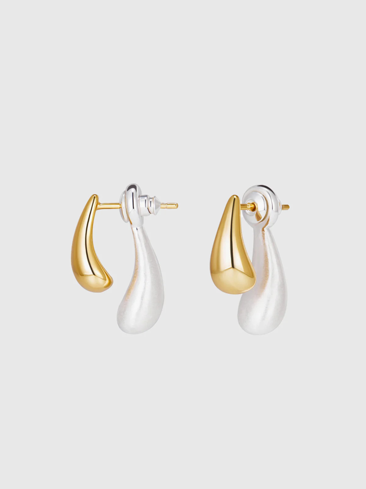 Two-Tone Water Drop Earrings | Commense