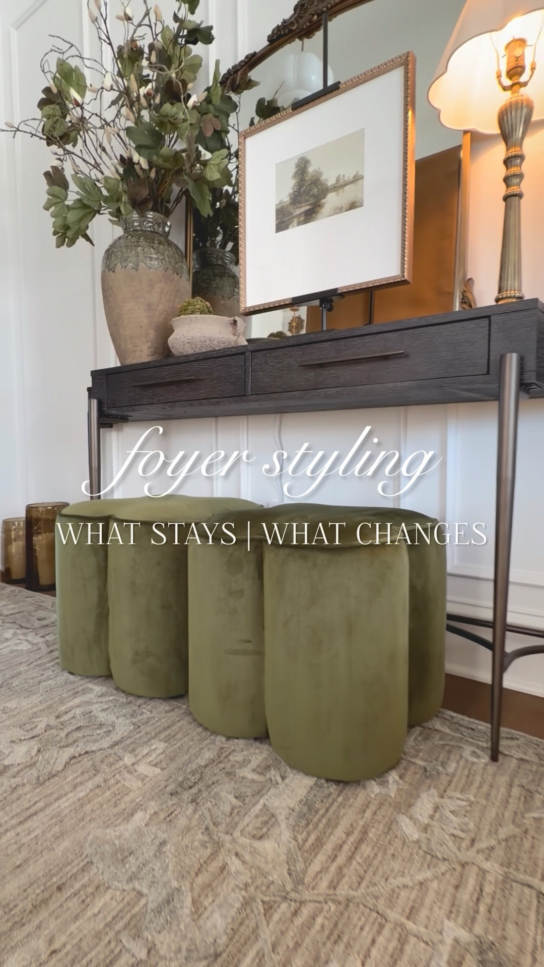 I change up decor and move furniture around in my home, but I don’t change everything in my spaces. For example, in my foyer there are some pieces that stay, while others get swapped seasonally. It’s more manageable and doable than changing everything. 


#LTKSeasonal #LTKHome