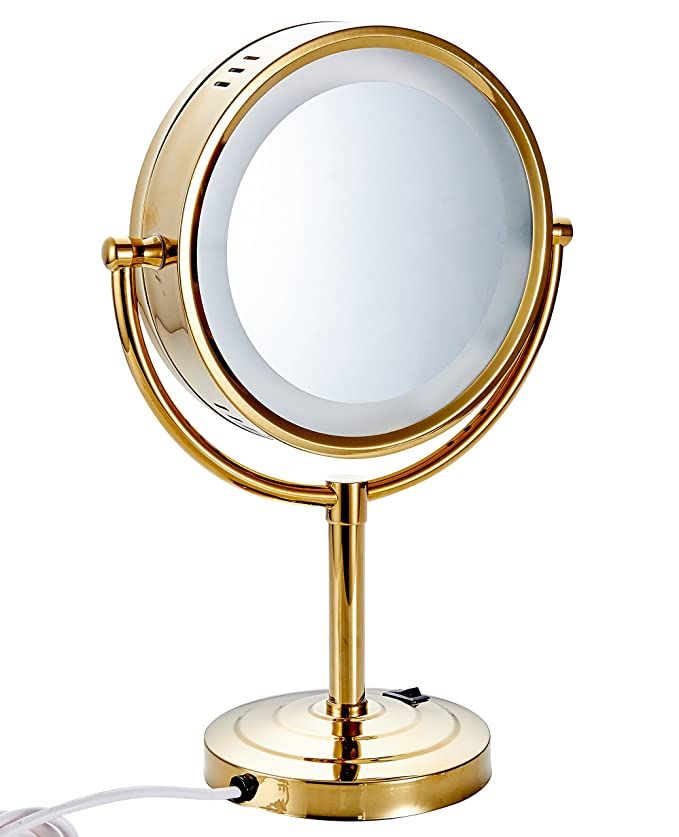 Cavoli 8.5 inch LED Makeup Mirror with 7x Magnification,Extendable Bathroom Mirror,Tabletop Two-s... | Amazon (US)