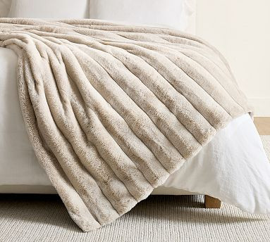Double Faced Faux Fur Blanket | Pottery Barn (US)