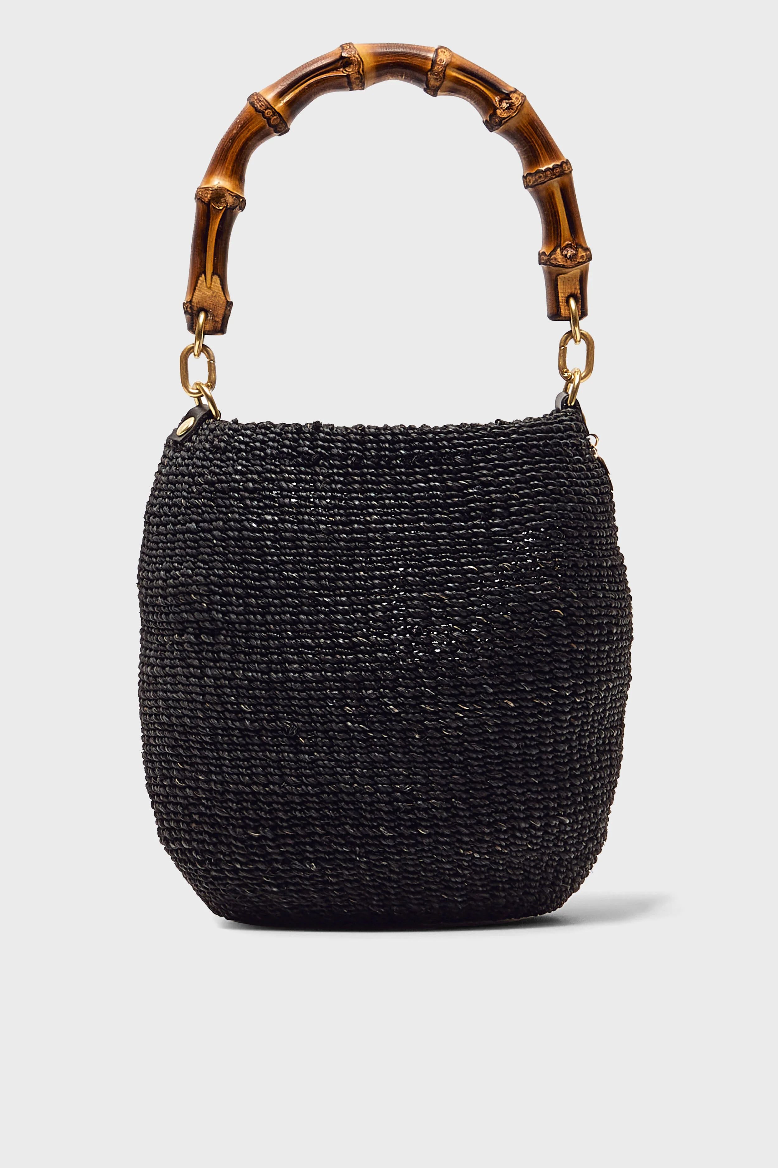Black Pot De Miel Bag with Bamboo Handle | Tuckernuck (US)