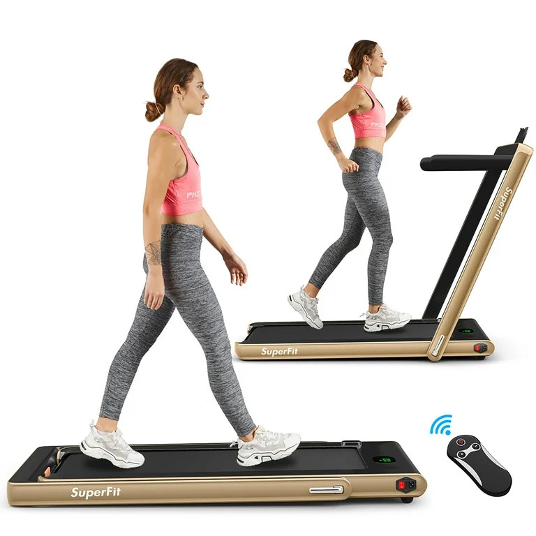 Costway Superfit 2.25HP 2 in 1 Folding Treadmill 265 W/APP Speaker Remote Control - Walmart.com | Walmart (US)
